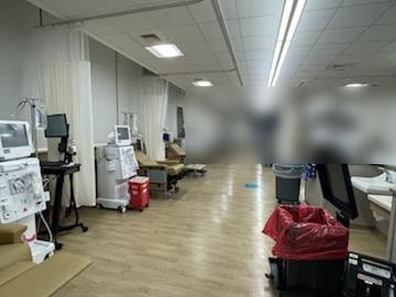 Professional commercial cleaning inside a New Jersey healthcare facility.